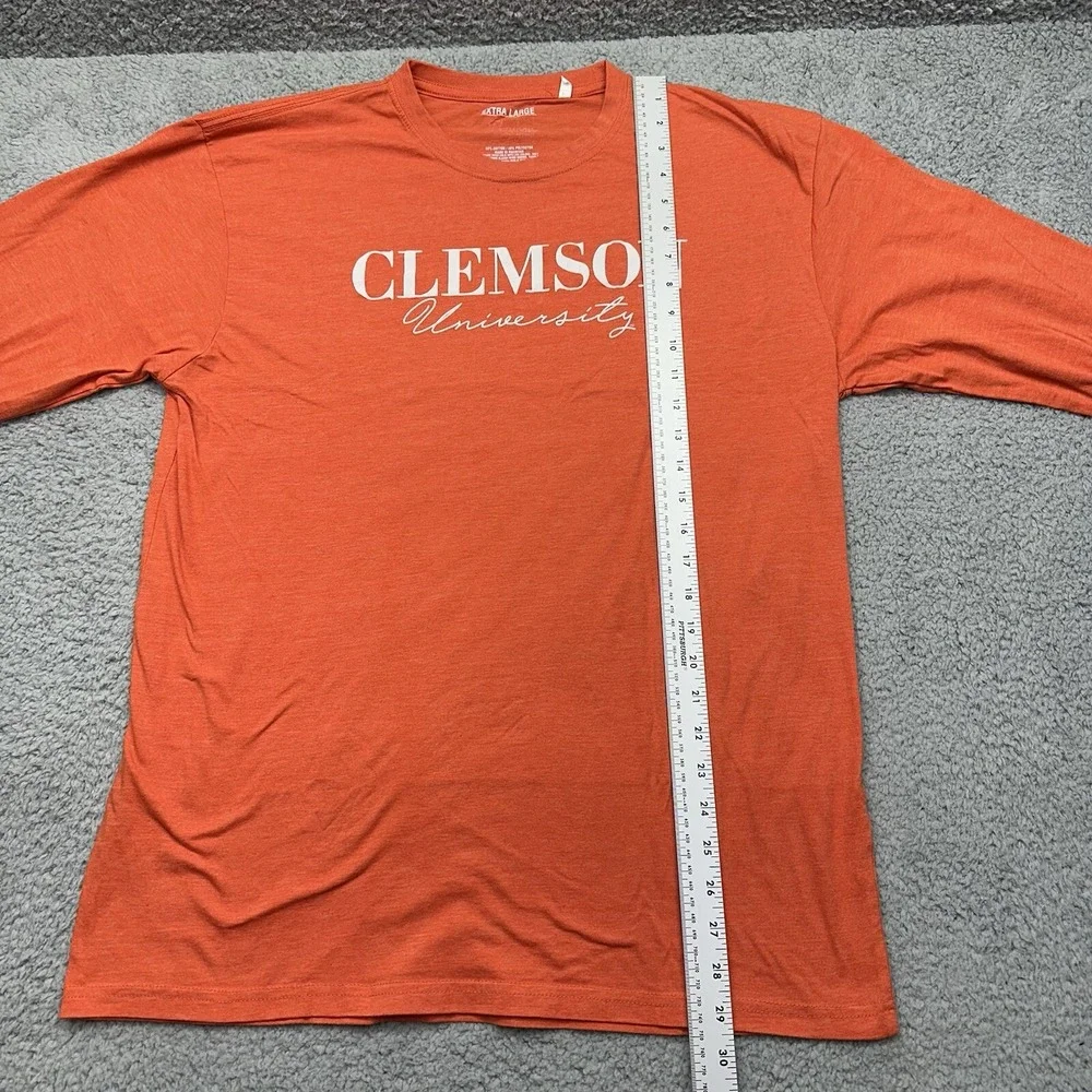 Pressbox PK 8204 Clemson Tigers Womens XL Orange L/S Melange Pine Top Shirt